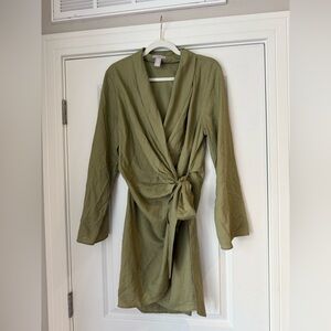 H&M Sage Green Wrap Dress